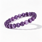 Violet Cat Eye Bracelet | Natural Handmade Protective Gemstone | Koreli